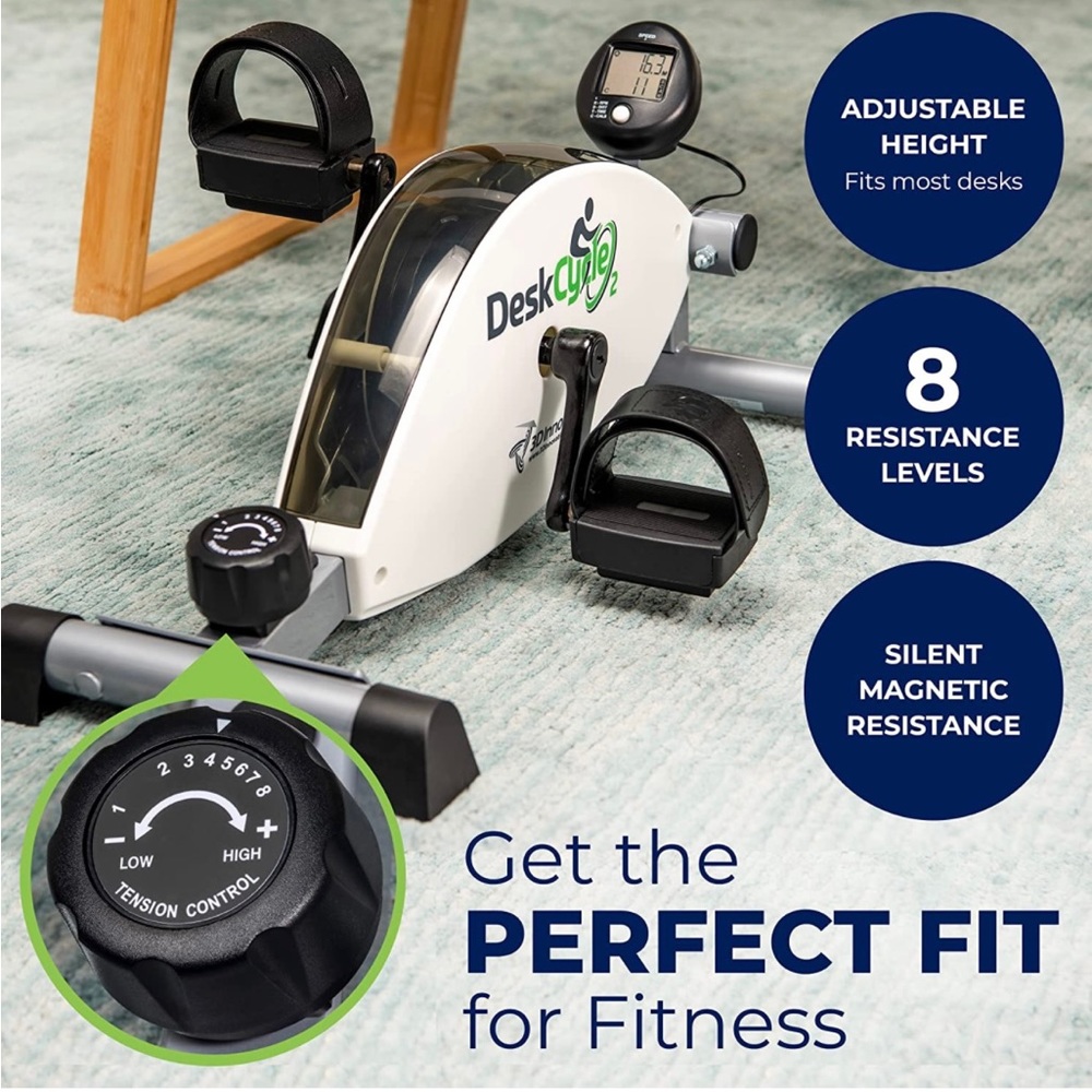 Desk Cycle Fitness Machine. Portable and fits under your desk! LIKE NEW